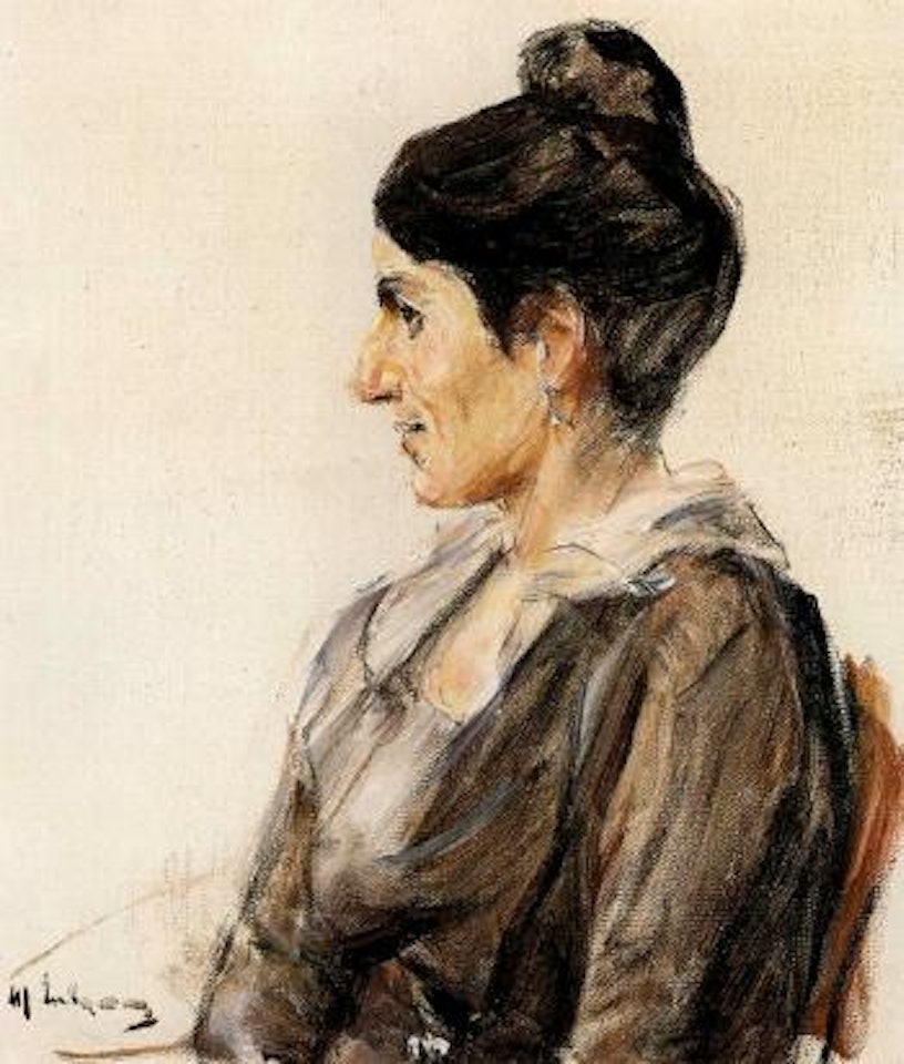 Portrait of seated woman - probably Cacilie Markus by Max Liebermann