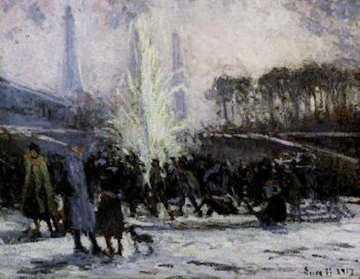 Le jet d'eau aux Tuileries by Maximilien Luce
