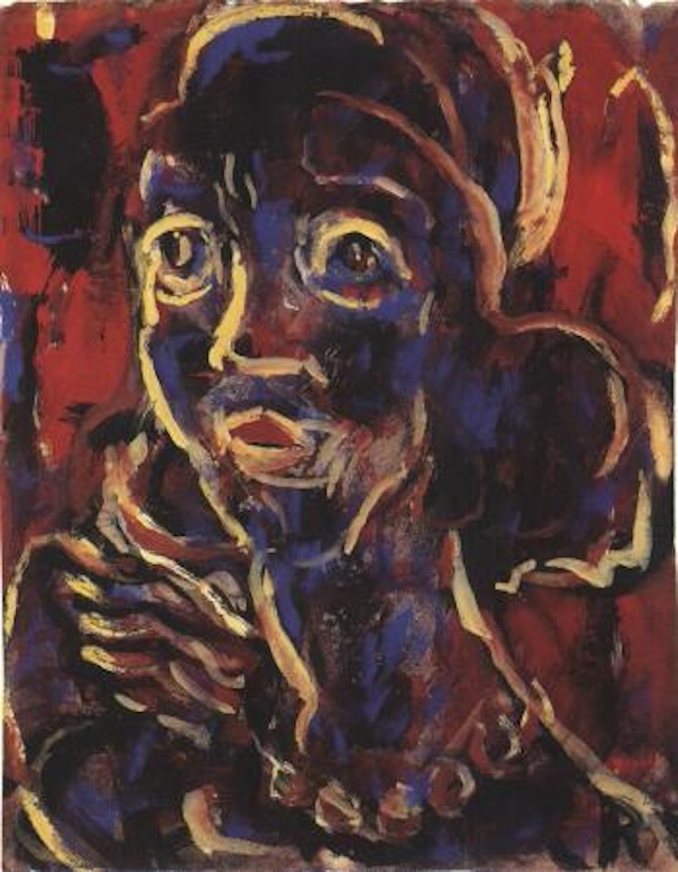Head of woman by Christian Rohlfs