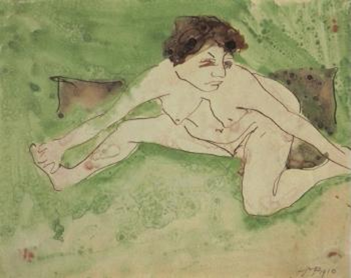 Female nude by Max Pechstein