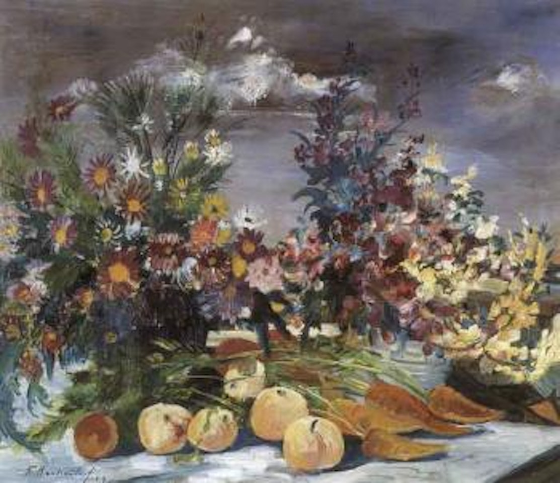 Still life of flowers by Franz Heckendorf