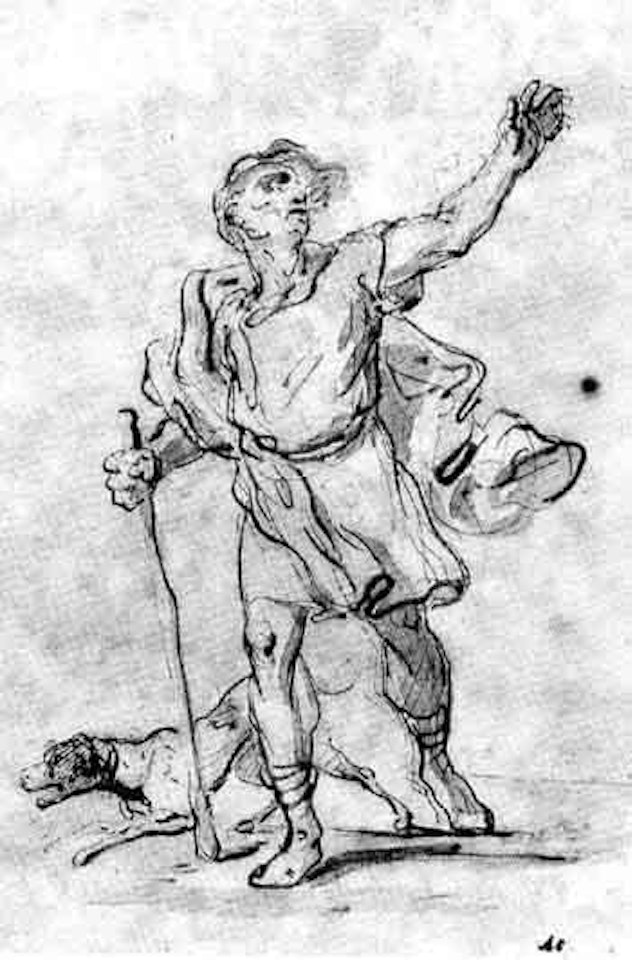 Berger et son chien by Jean-Baptiste Greuze