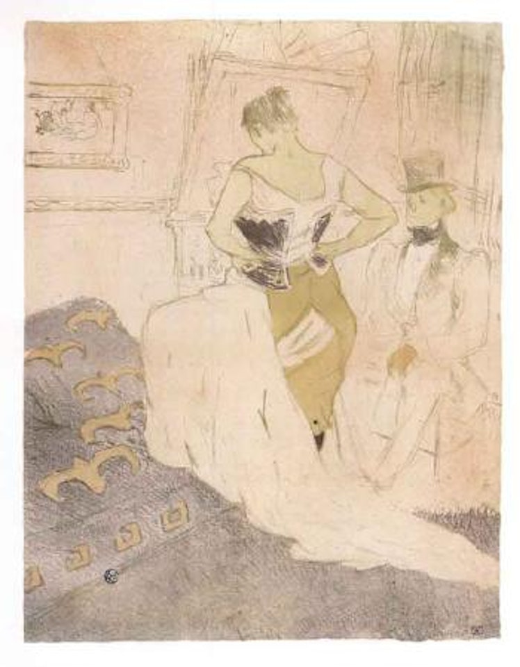 Femme en corset - conquete de passage by Henri de Toulouse-Lautrec