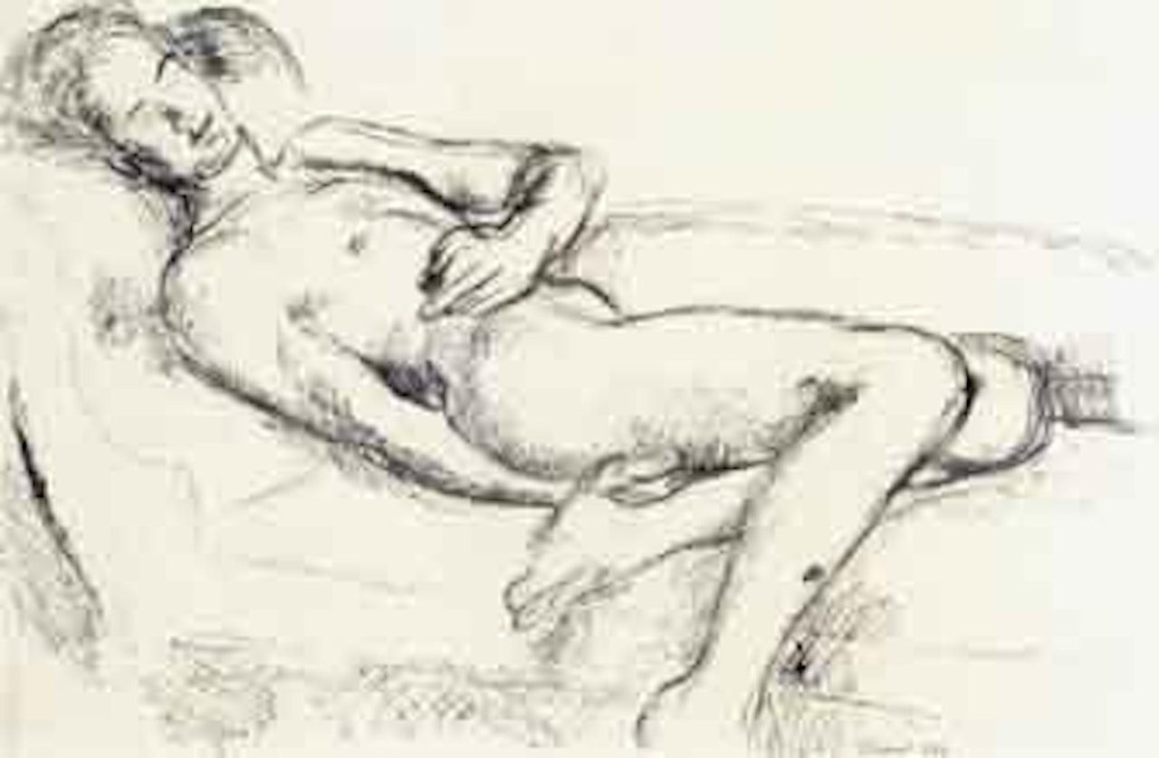 Angus Davidson asleep by Duncan Grant