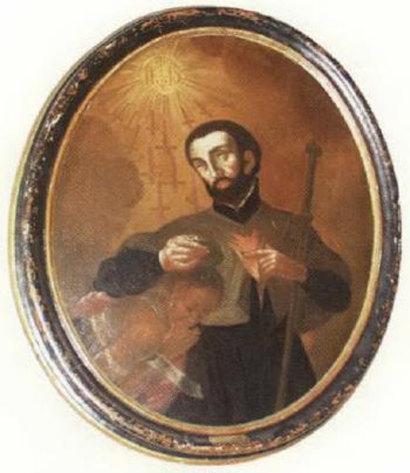 St Francis Xavier baptising a queen in India by Spanish School