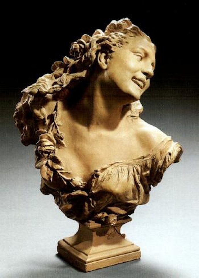 La Bacchante aux roses - Bacchante with roses in her hair by Jean-Baptiste Carpeaux