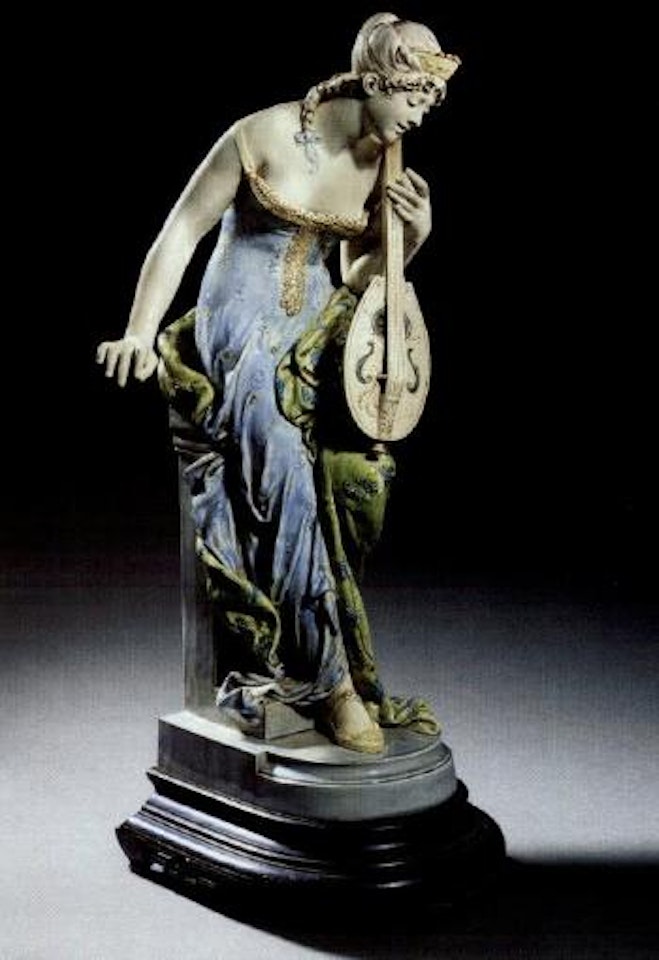 Woman with a mandolin by Albert-Ernest Carrier-Belleuse