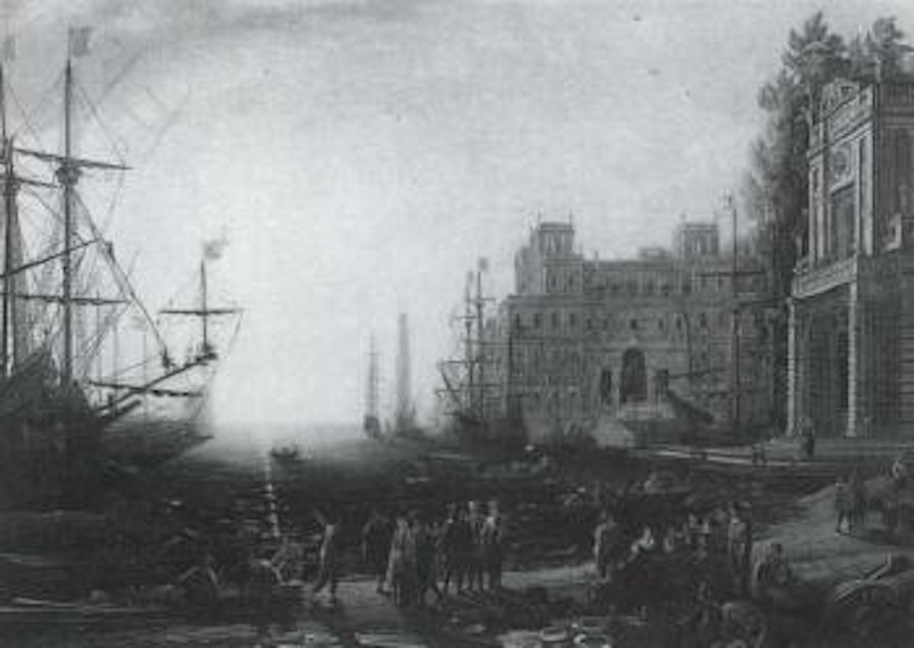 Seaport with the villa Medici by Claude Lorrain