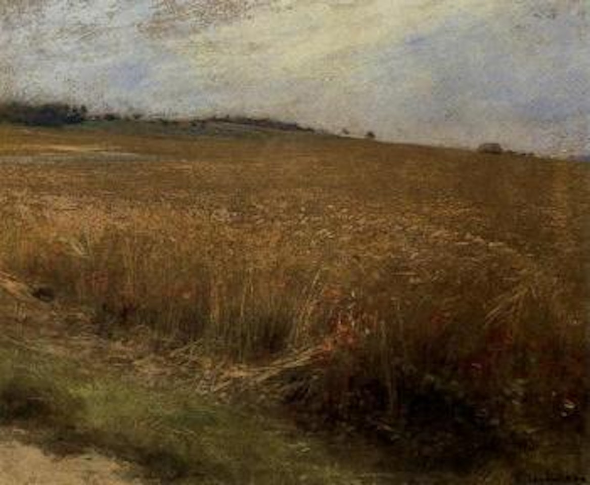 Champ de ble et coquelicots by Léon Augustin Lhermitte