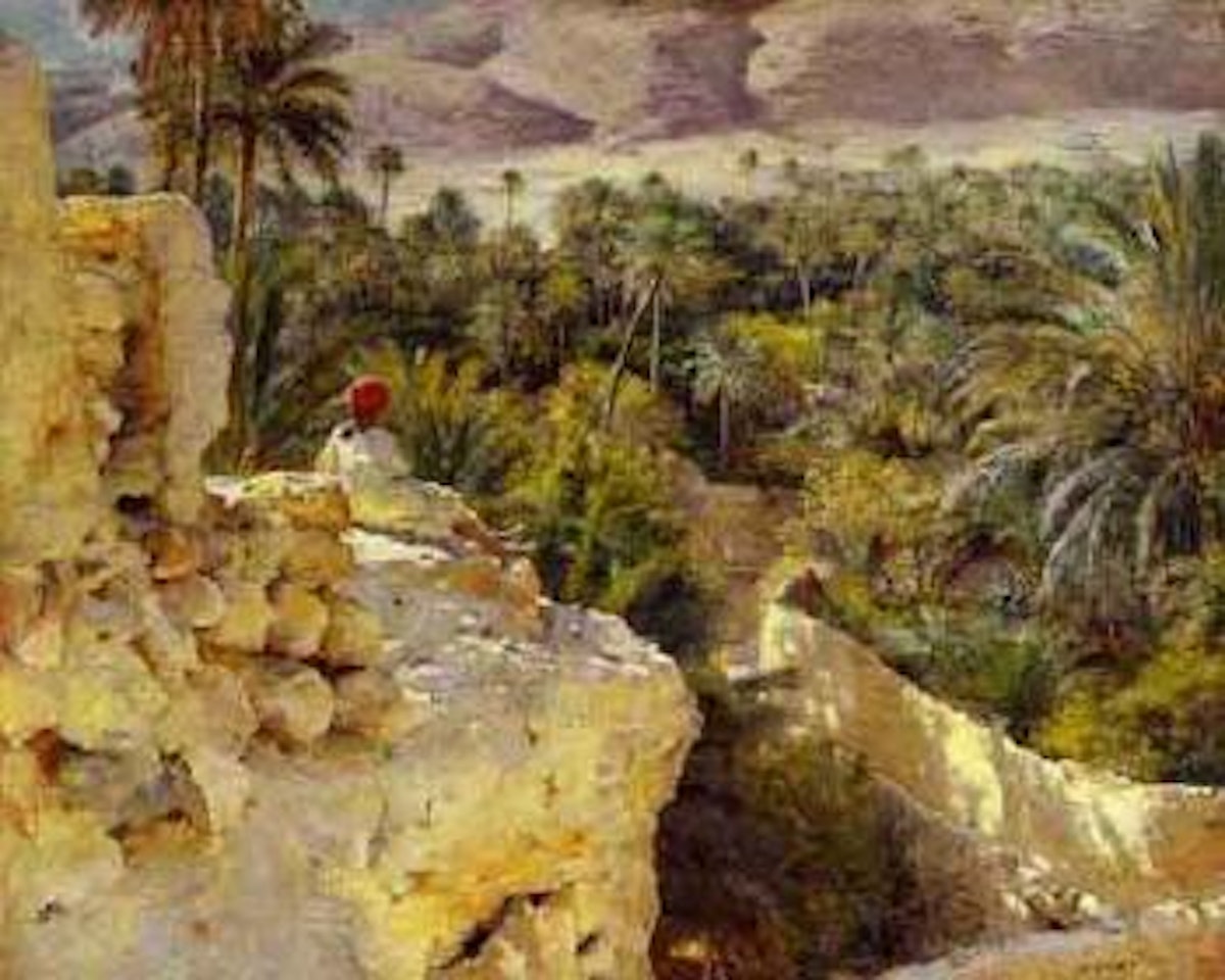 Vue aerienne de la palmeraie, Laghouat by Etienne Alphonse Dinet