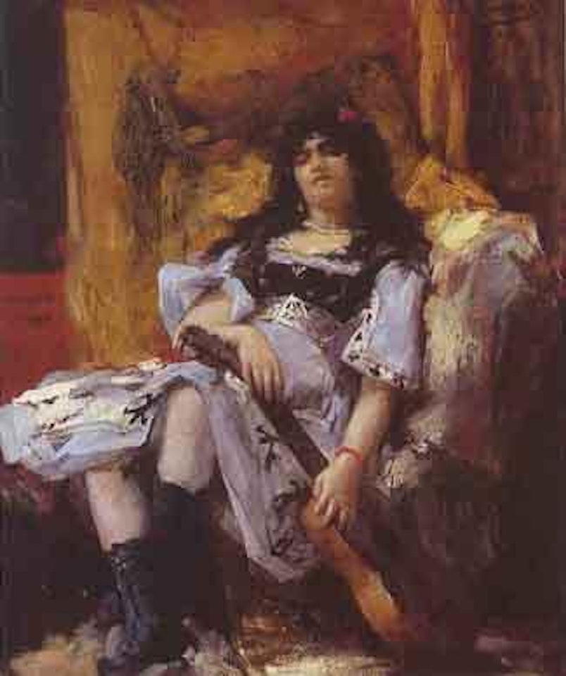 Femme a la guitare by Leon Comerre