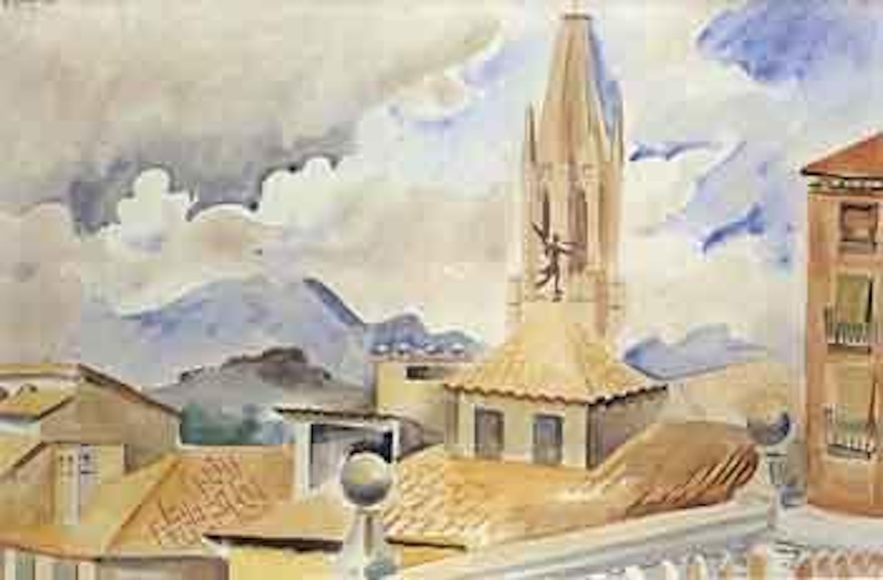 Vue des Toits et clocher de Gerone by André Lhote