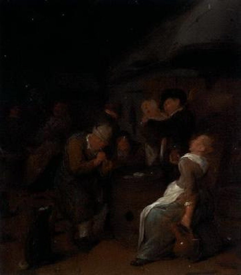 Peasants carousing in a tavern by Jan Miense Molenaer