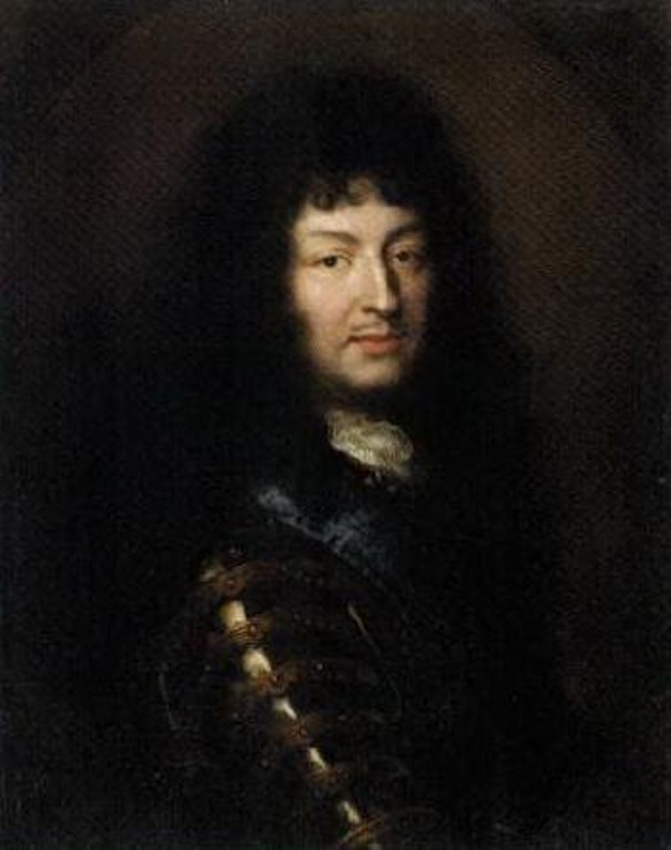 Portrait of King Louis XIV, in armour with sash of Order of the Ste Esprit by Hyacinthe Rigaud