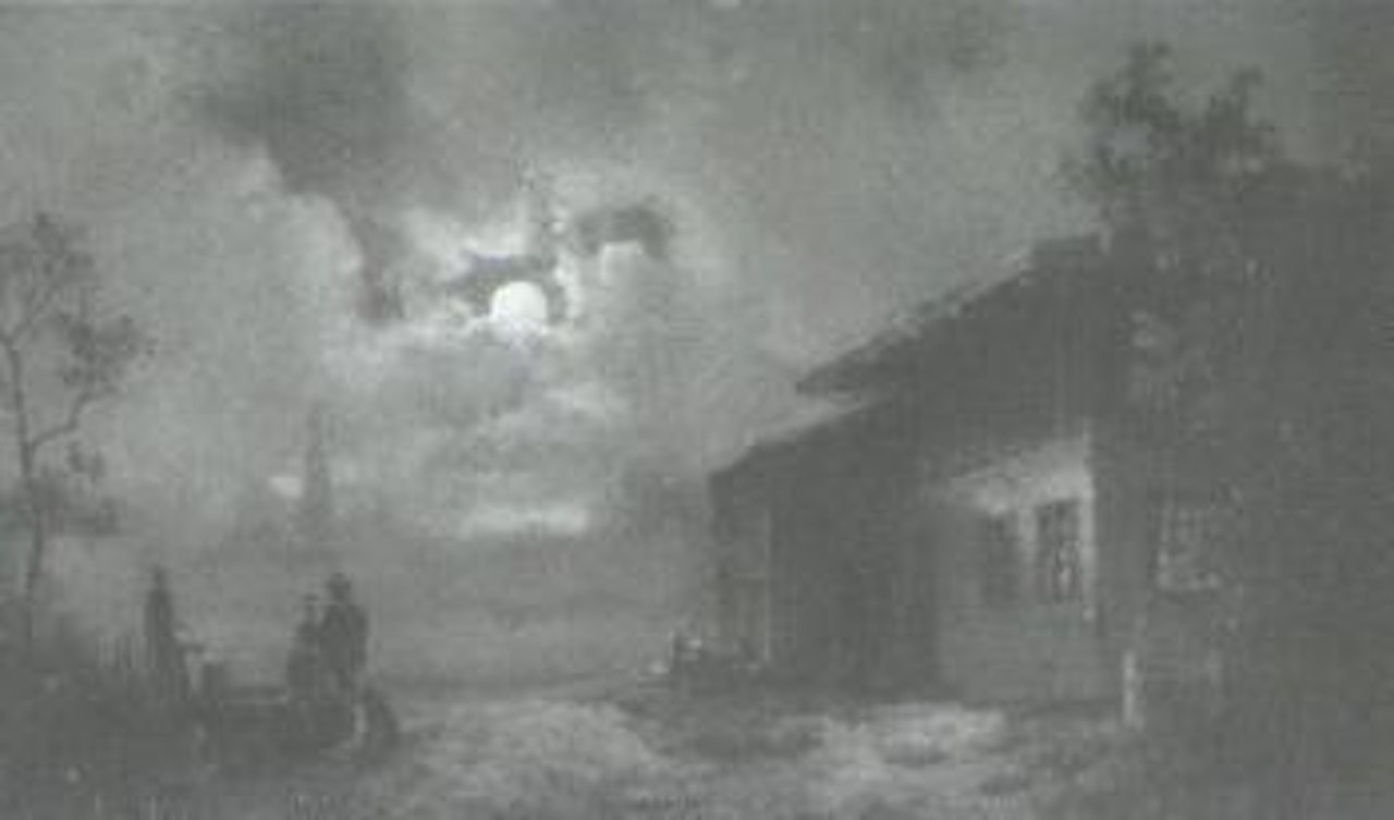 Farm house in the evening by Anton Doll