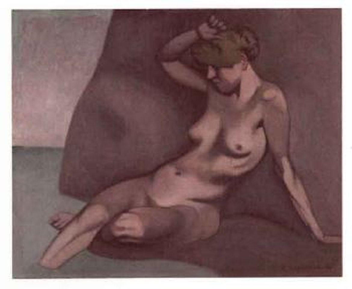 Baigneuse assise sur un rocher by Félix Vallotton