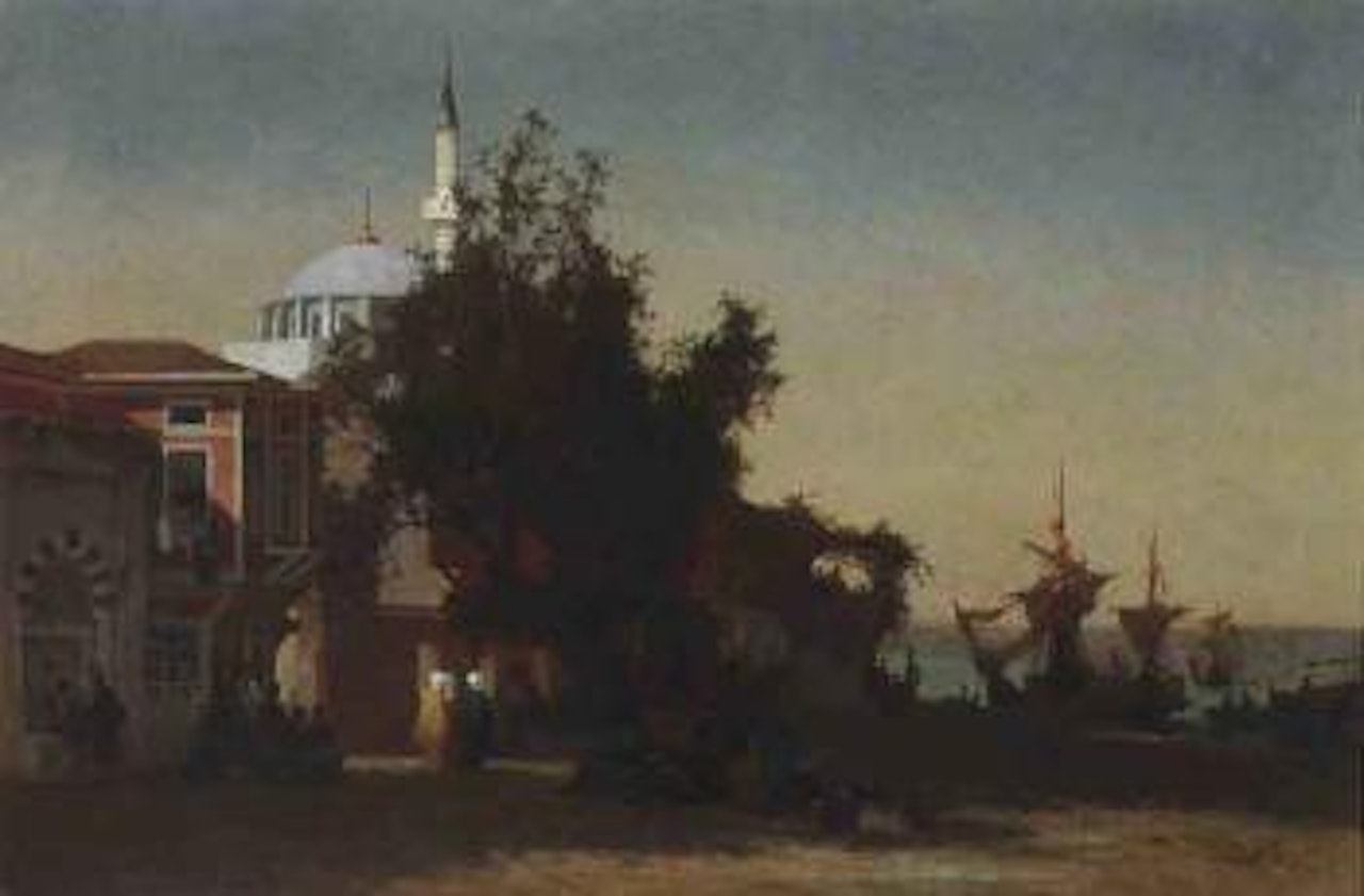 Mosquee, le soir a Constantinople by Germain-Fabius Brest