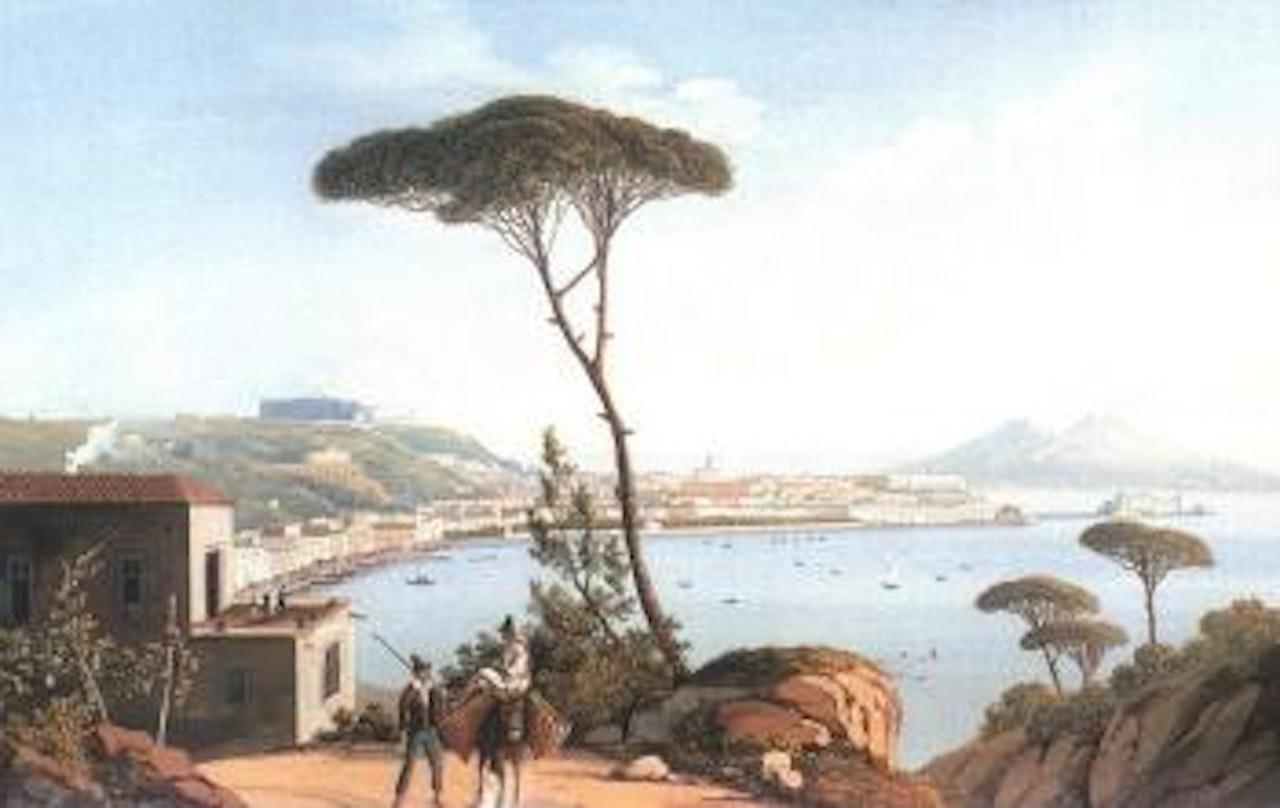 Napoli da sopra la grotta di Posilipo. Napoli della Marinella by Neapolitan School