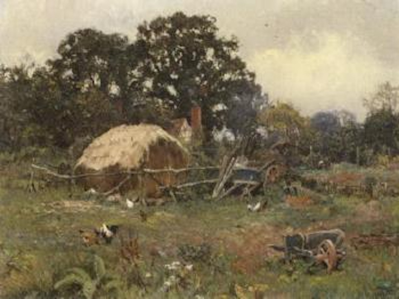 In a Surrey village by Edward Wilkins Waite