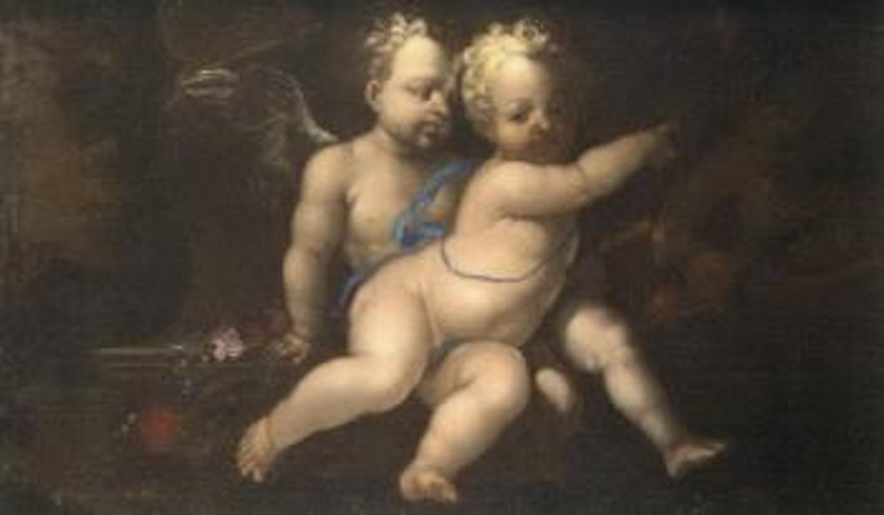 Two cherubs by Italian School