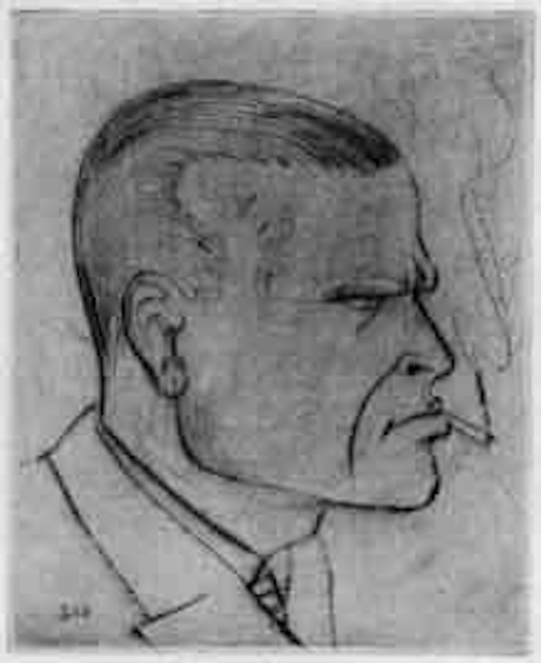 Self portrait. Old woman. Woman. Woman looking in the mirror. Antwerpen. Vohse by Otto Dix