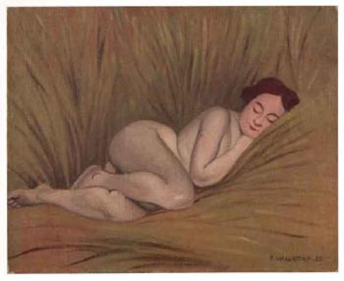 Femme nue couchee dans les bles by Félix Vallotton
