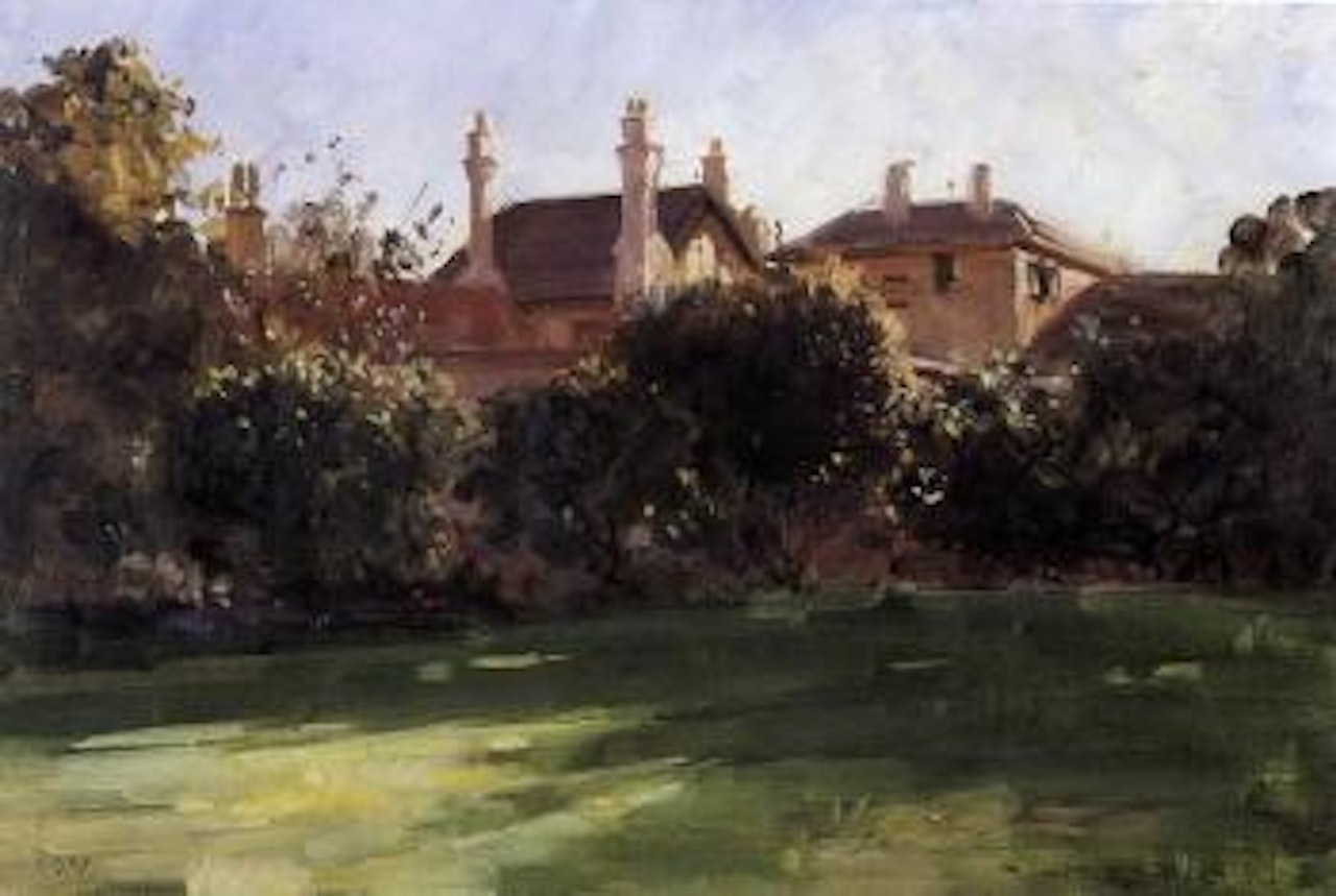 Artist's garden, Toorak by Arthur Ernest Streeton