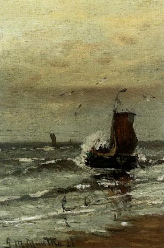 Bomschuiten at sea by Gerhard Arij Ludwig Morgenstjerne Munthe