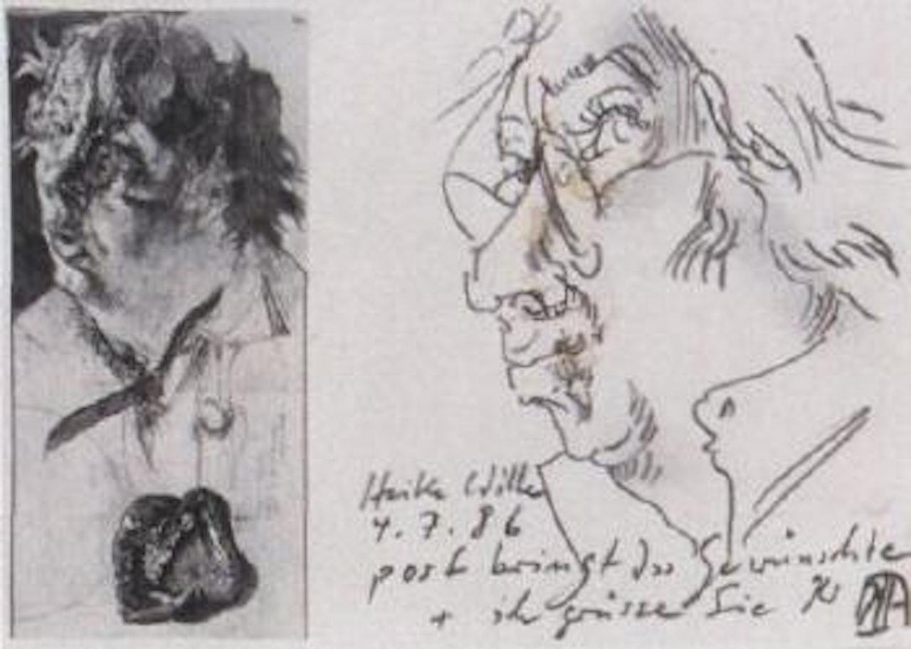 Self portrait by Horst Janssen