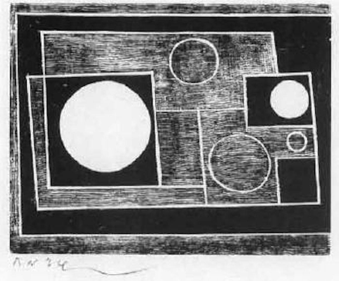 Five circles by Ben Nicholson, O.M.