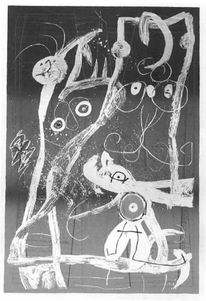 Le delire du couturier, blue, rouge, vert by Joan Miró