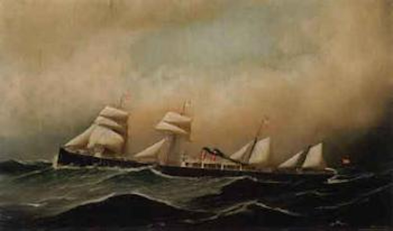 Portrait of the British screw streamer St. Roman's by Antonio Jacobsen