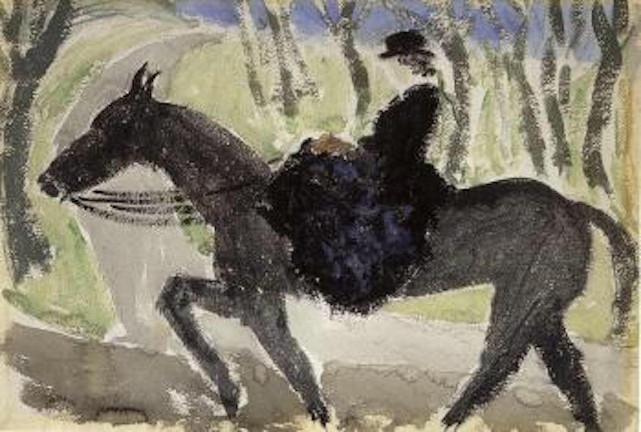 Rider in Central Park by Milton Avery