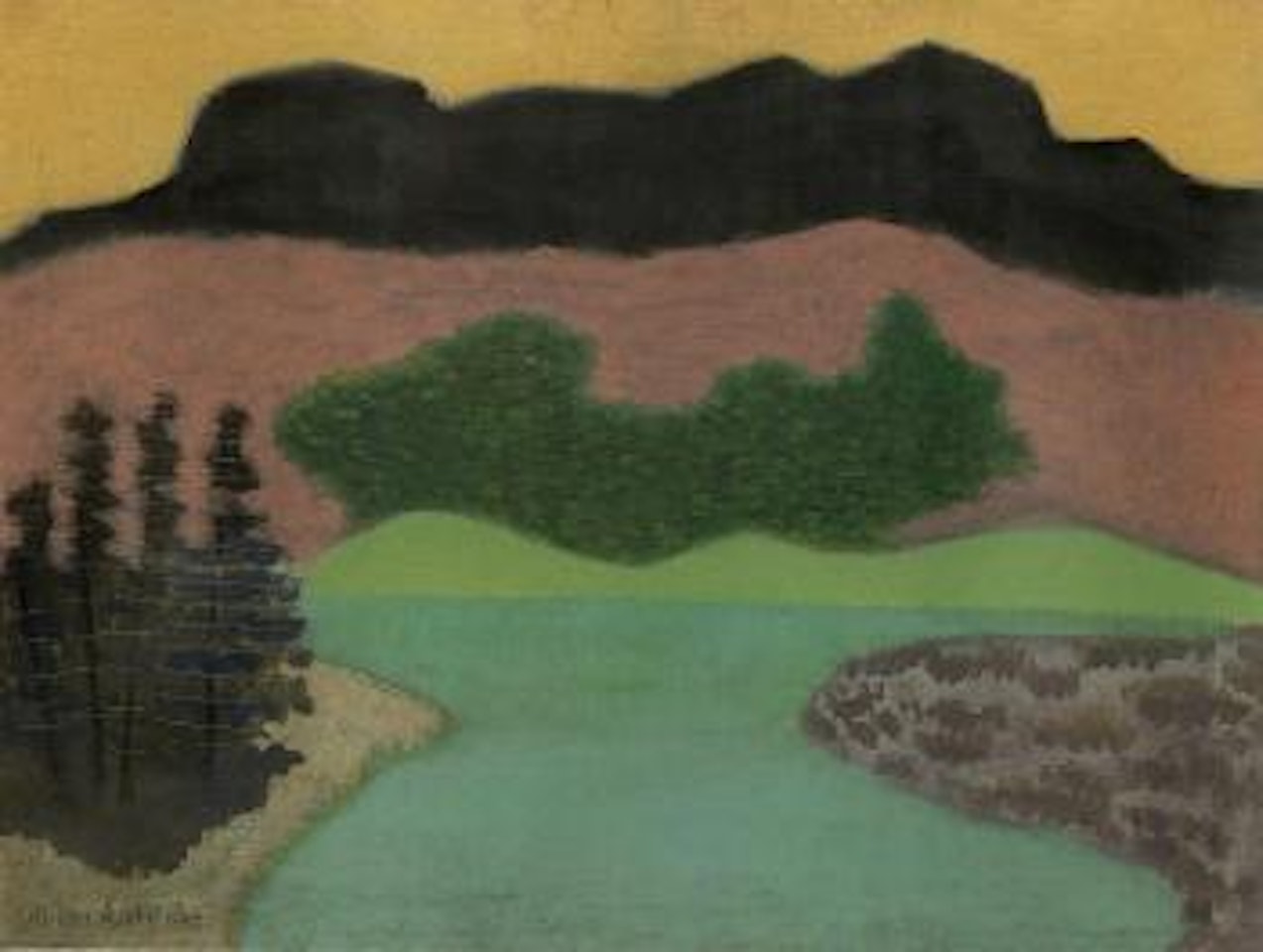 Black mountain by Milton Avery