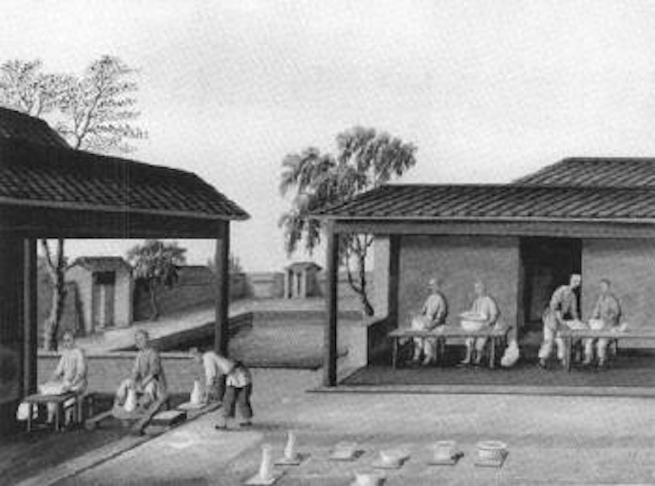 The fabrication of porcelain by Chinese School