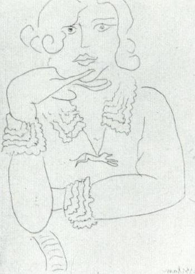 Figure au col et manchettes de dentelle by Henri Matisse