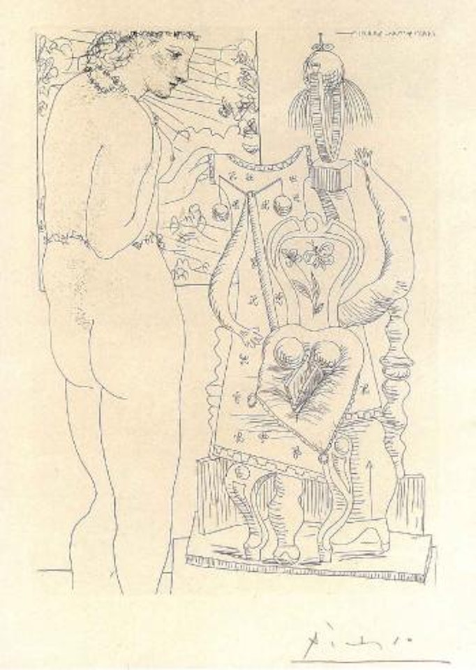 Modele et sculpture surrealiste by Pablo Picasso