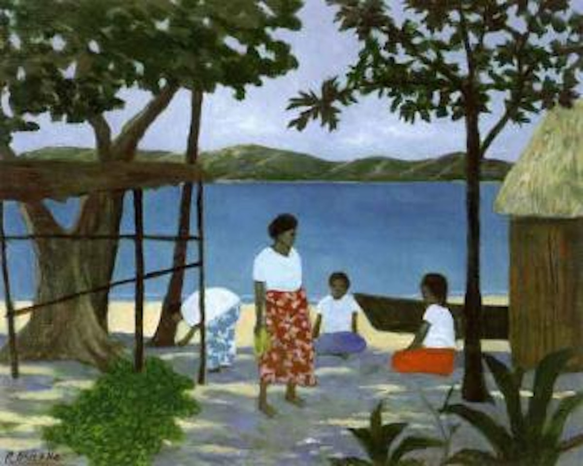 Village scene by Ray Austin Crooke