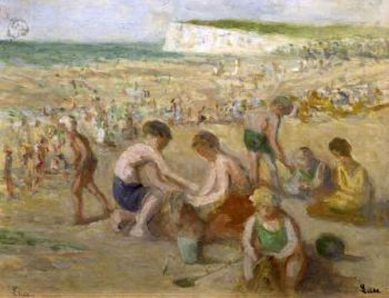 Enfants sur la plage by Maximilien Luce
