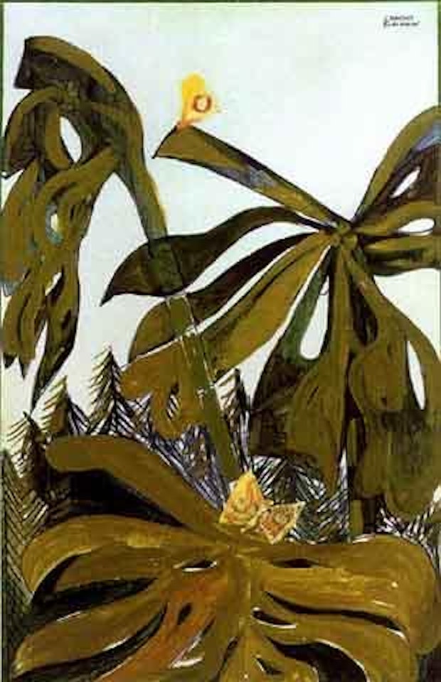 Leaves and butterflies by Charles Blackman
