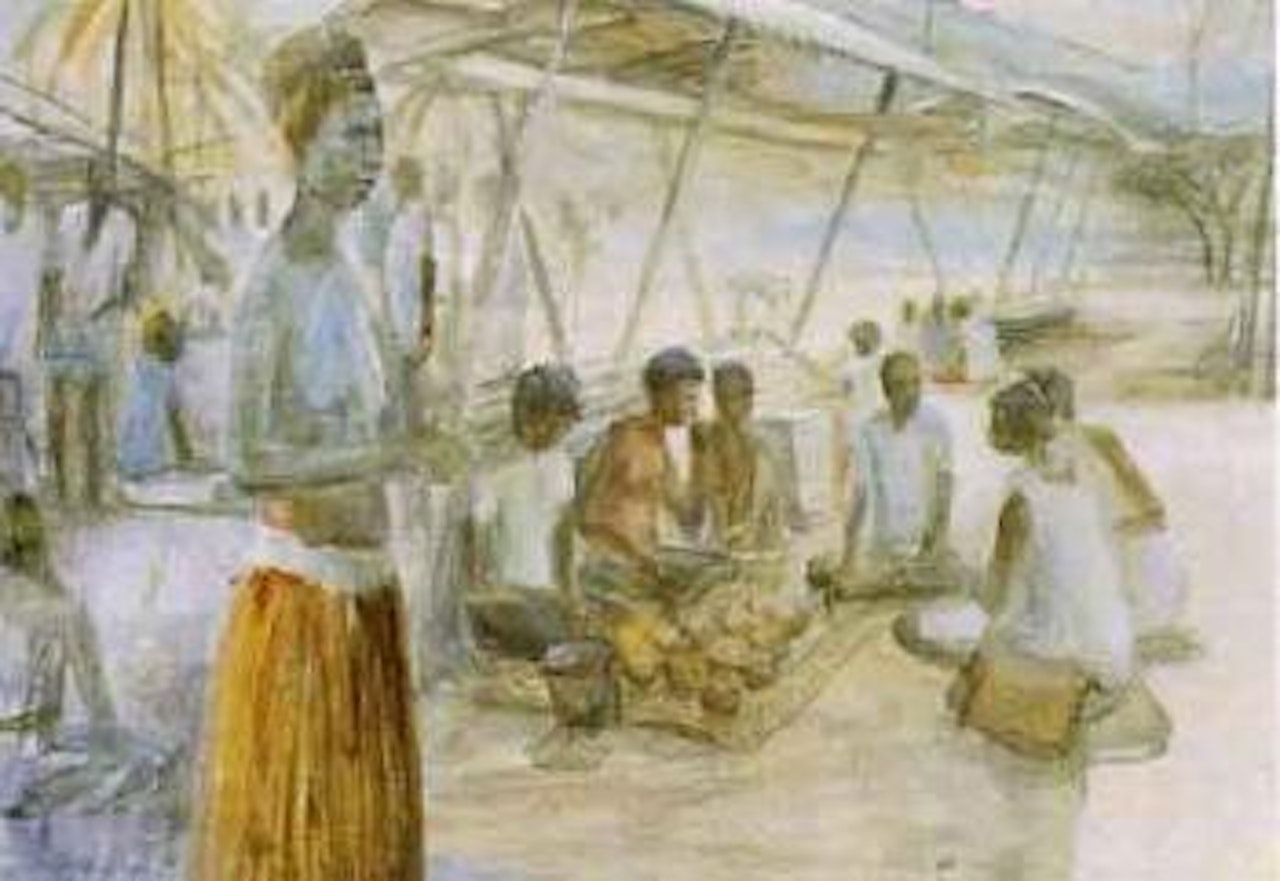 Early morning Koki market by Margaret Hannah Olley