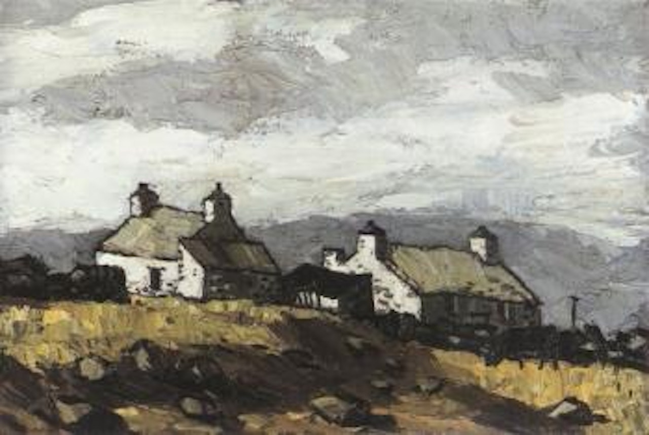 Cottages, Penmynydd, Anglesey by Kyffin Williams
