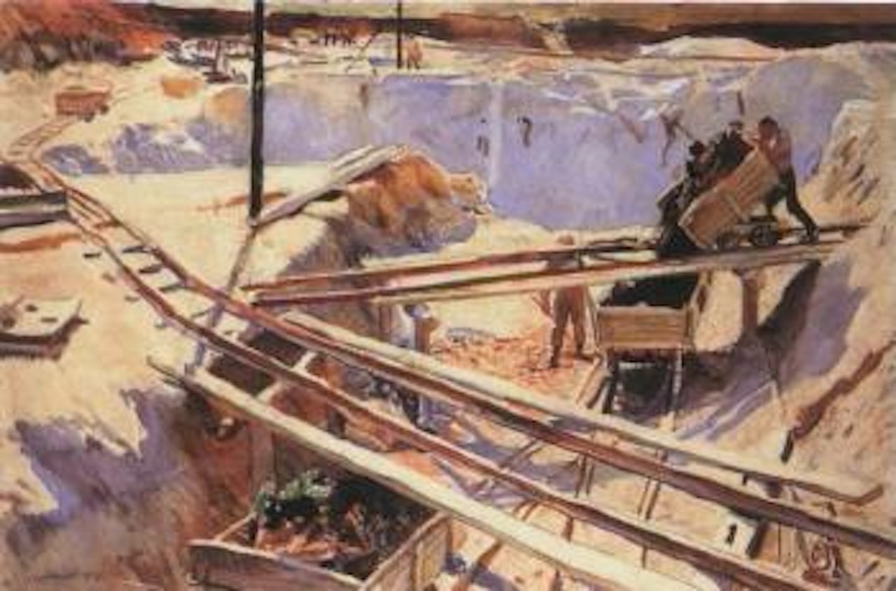 China clay-pit by Laura Knight