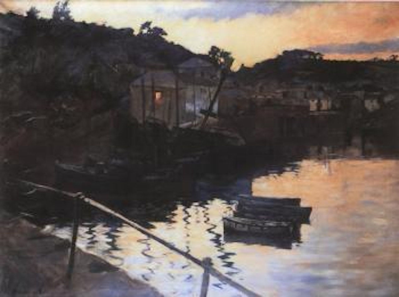 Newlyn Harbour, evening by Stanhope Alexander Forbes