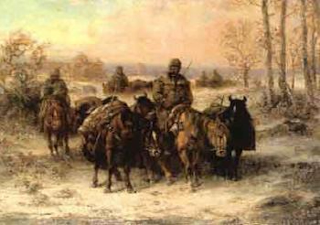 Cossacks on horseback by Adolf Schreyer