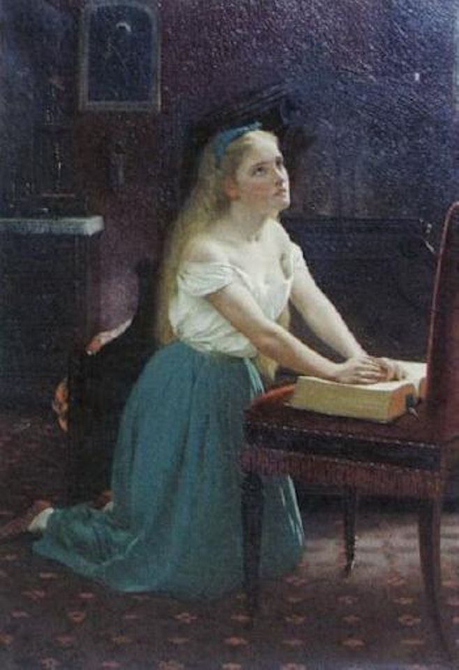 Portrait of a girl by John George Brown
