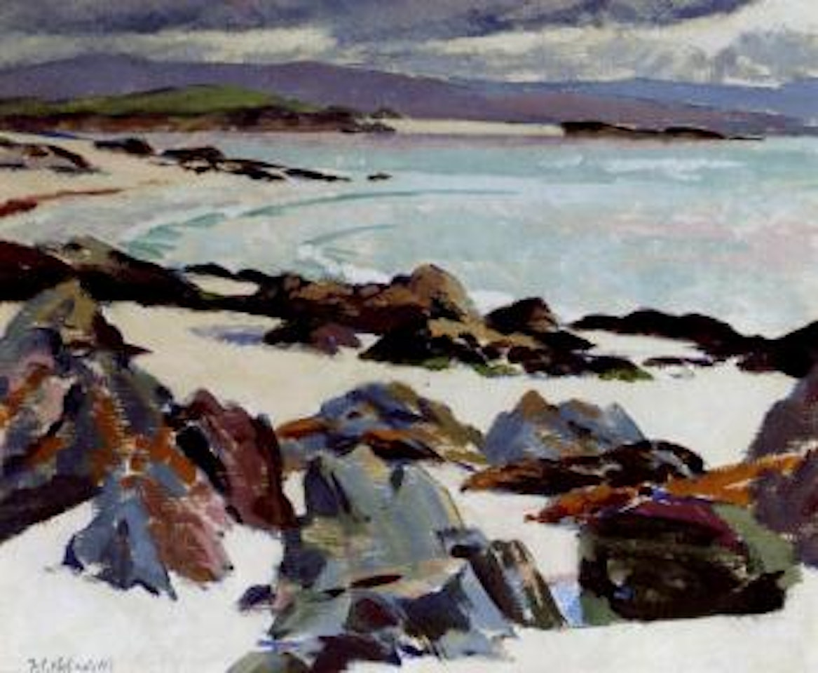 Iona, East Bay, little island and mull by Francis Campbell Boileau Cadell