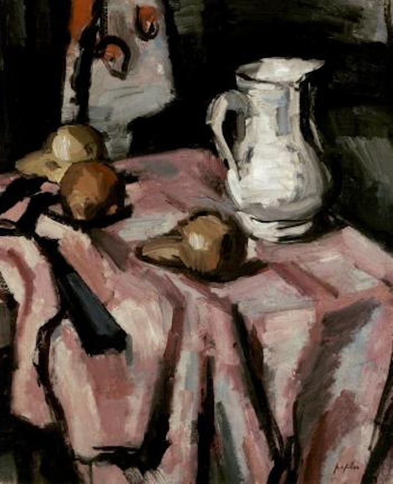 Still life with jug and fruit by Samuel John Peploe