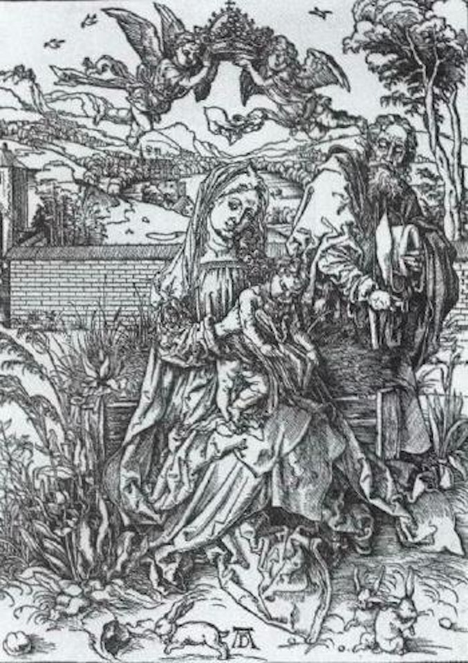 Holy family with hares by Albrecht Dürer