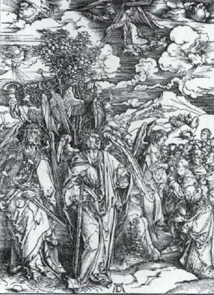 Four angels stopping the wind by Albrecht Dürer
